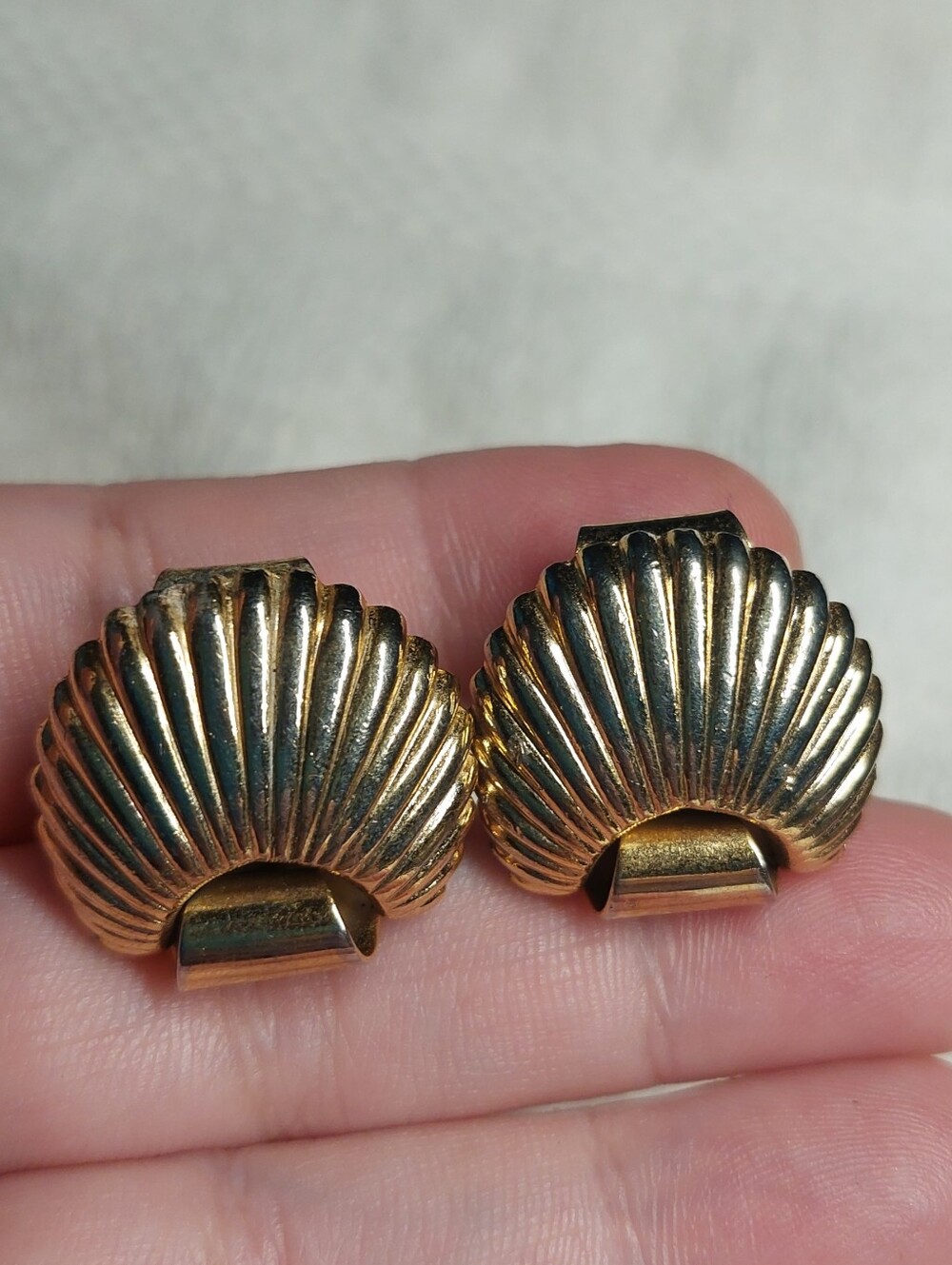 Napier Gold Shell Clip-On Earrings - Classic Women’s Accessories